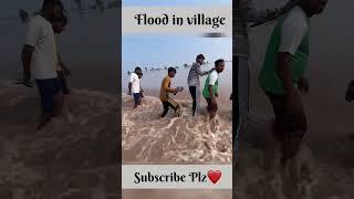 Flood in village #minivlog #youtubeshorts #viral #flood #village