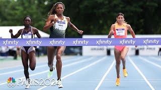 Gabby Thomas uses late push to win women's 200m at the NYC Grand Prix | NBC Sports