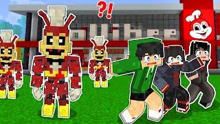 Esoni, Tankdemic and Clydecharge are SURROUNDED by EVIL JOLLIBEE in OMOCITY | Minecraft (Tagalog)