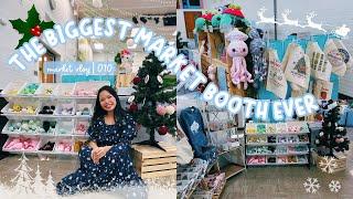 Market vlog| First Holiday Crochet Market of the Year  setting up Christmas tree at my booth 