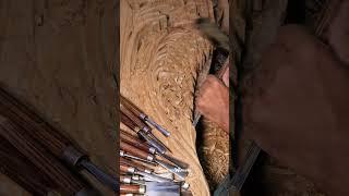 Wood Carving with Amazing Traditional Tools