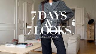 7 Days & 7 Looks | Transitional Outfits (more or less) | Somewhat minimal wardrobe