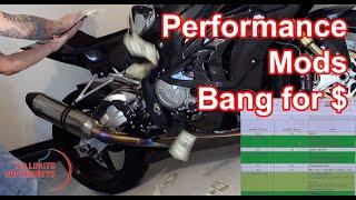 Bang/$ SPORTBIKE PERFORMANCE Upgrades Sportbike WEIGHT Saving & Sportbike HP Gains