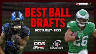 DraftKings Best Ball Draft | PLAYOFFS | 1/7 - NFL DFS Strategies & Advice