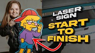 Custom Laser Sign | Lisa Simpson | Thunder Laser Nova 35/100w