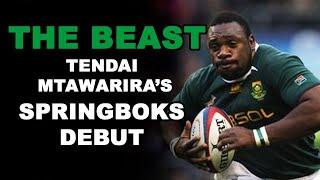 Tendai 'The BEAST' Mtawarira's Springboks Debut