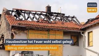 WÄCHTERSBACH: Hausbesitzer hat Feuer wohl selbst gelegt - Betrug statt Ausländerfeindlichkeit