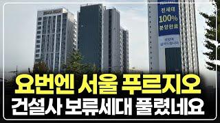 3년전 가격보다 더 싸게 줍줍하는 서울 푸르지오 시행사 보류세대 줍줍