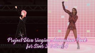 Sims 3 & Sims 4 Animation Pack: Project Diva Singing Animations Convertation (FREE DOWNLOAD)