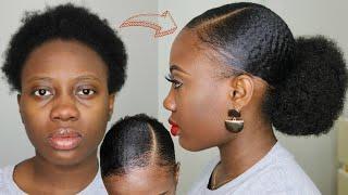 4C Natural Hair Doesn't Slick Down!? LOOK AT WHAT SHE DID! Slick down Short 4C Natural Hair Tutorial