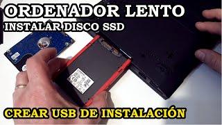 Computadora Lenta, Disco duro estropeado, Instalar HD SSD y Windows10, Crear USB Instalación. 282