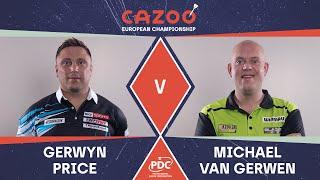 ABSOLUTELY INSANE GAME! Price v Van Gerwen | 2021 European Championships