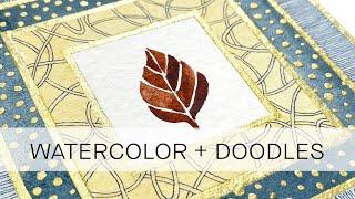 fall quilt painting | lots of doodles and gold | relaxing music