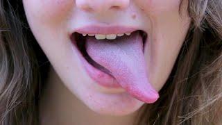 Long Tongue and Lips Closeup - Mouth Play | Lips Macro Shots