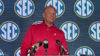 Kalen DeBoer speaks at SEC Spring Meetings