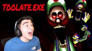 LUIGI.EXE ATTACKED AND KILLED MARIO! - TooLate.exe (SCARY MARIO.EXE GAME)