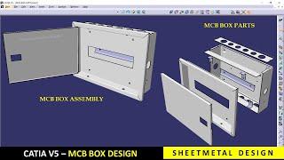 CATIA V5 | MCB BOX Design | Sheetmetal design tutorials