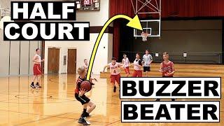 HALF COURT BUZZER BEATER at Basketball Game!!!