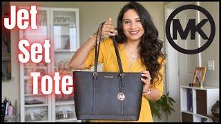 MICHAEL KORS - on SALE with 25% off - JET SET TRAVEL LARGE SAFFIANO LEATHER TOTE - REVIEW/MODSHOTS