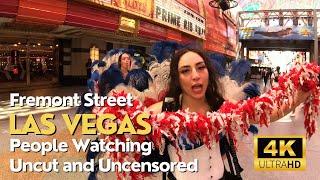 Fremont Street UNCENSORED Vegas Walking Tour (You Won't Believe What We Saw!) July 19, 2024 in 4K!