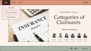 GLUE 3013 Insurance Law  l  Categories of Claimant