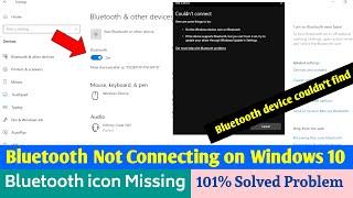 How to fix bluetooth on windows 10  || How to fix Bluetooth Device not Working on windows 10 