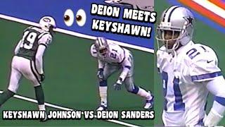 When Deion Sanders MET Keyshawn Johnson!  (WR Vs CB) Jets Vs Cowboys 1999 highlights
