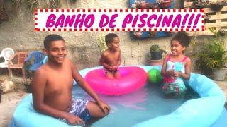 BANHO DE PISCINA COM MEUS PRIMOS - BRINCANDO DE PEGA-BOLINHAS