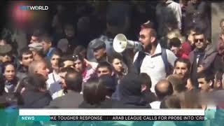 Armenians protest against former president Serzh Sarkisian