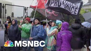 Several Gather For Pro-Abortion Rights Rally Outside Supreme Court in D.C.