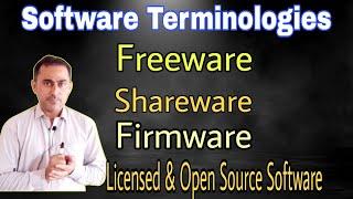 Freeware, Shareware, Firmware, Licensed Software and Open Source Software|| Software Terminologies