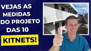 VEJA NOS DETALHES AS MEDIDAS DAS 10 KITNETS CONFIRA!