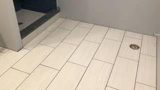 tiled Bathroom Floor over Ditra heat and Custom tiled Shower full schluter system