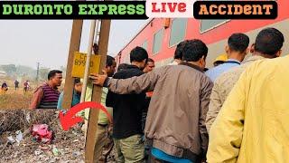Live Train Accident - *Aisa Maat Kiya Karo|| Duronto Express Hit Bike At Full Speed
