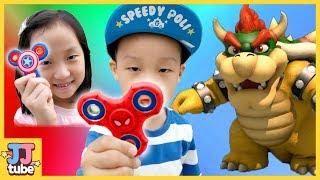 마블 피젯 스피너로 쿠파를! 어벤져스 피젯 큐브 장난감 슈퍼마리오 바우져 Spiner  Super Mario Bowser [제이제이 튜브-JJ tube]