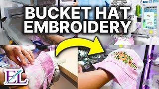 How to Embroider Bucket Hats | SAI Tajima Embroidery Machine