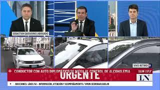 El diplomático ruso atrincherado en su auto mostró imágenes de misiles a las cámaras