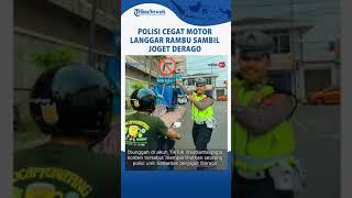 Aksi Polisi Joget Derago TikTok sambil Cegat Motor Langgar Rambu