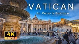 Vatican Walking Tour | Strolling in Saint Peter's Basilica | Visit Vatican 4K-UHD | Autumn 2024