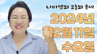 2024년 12월 11일 (수) 나비쌤의 오늘의 운세  종합운/연애운/금전운/행운의컬러/띠별운세/타로카드/사주팔자/주역타로