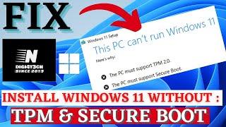 |Windows 11| |TPM 2.0| |SECURE BOOT| |ERROR FIX| |DIGI4T3CH|