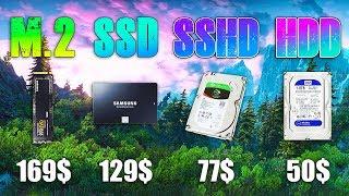 M.2 NVME vs SSD vs SSHD vs HDD Loading Games