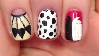 Disney Villains ~ Cruella Nail Art Tutorial