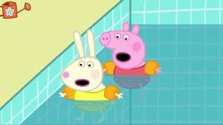 Peppa Pig And Rebecca Rabbit Go Swimming  @Peppa Pig - Official Channel ​