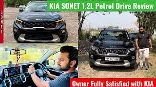 KIA Sonet असली Drive Review  || Owner Satisfied with this SUV || 1.2 Petrol Manual @KiaInd