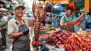 1 Foot Tiger Prawn in Thailand! Biggest Lobster & Seafood Market Bangkok |  Best Thai Street Food