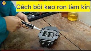 How to shoot the glue line to seal the oil when installing a motor gearbox