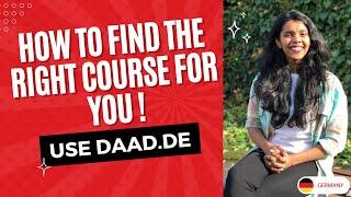 How to find the right course in Germany | Use DAAD Website! #study  #freeeducation #germany