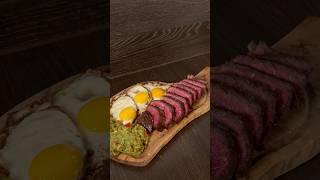 Steak, Egg and Guacamole recipe on ig of tik tok #cooking #explore #steak #steakandeggs