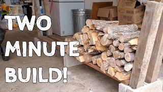 Quick And Easy Firewood Rack!